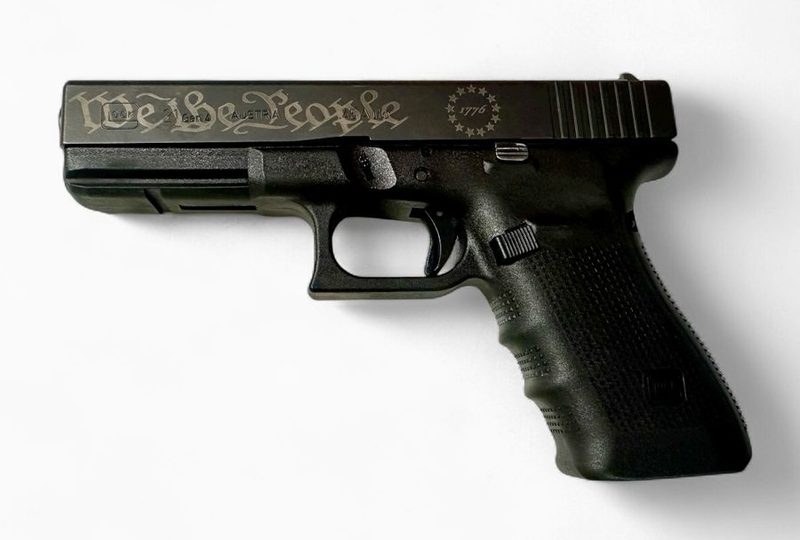 Glock 21 Gen4 We the People slide engraving — Sussex NJ FFL dealer